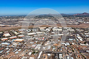 Industrial and office buildings adjacent to airport