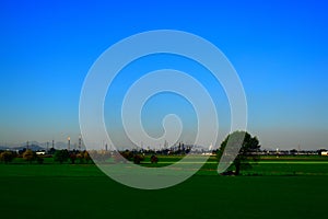 Industrial oil petrolium green field photo