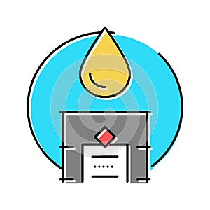 industrial oil production color icon vector illustration