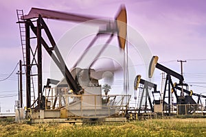 Industrial oil pump in California