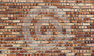 Industrial old red brick wall texture background