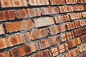 Industrial old red brick wall texture background