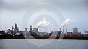 Industrial panorama in the Netherlands