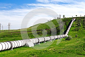 Industrial pipe with gas and oil