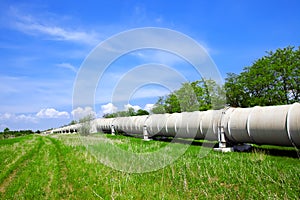 Industrial pipe with gas and oil