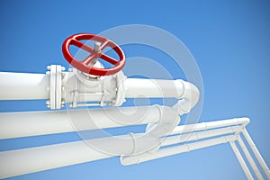 Industrial pipeline with gas or oil