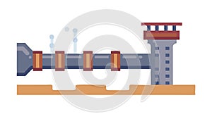 Industrial Pipeline System and Energy Infrastructure, vector design Generative AI