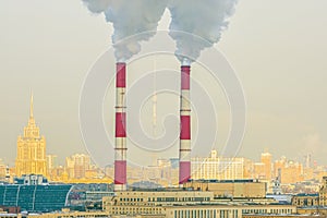 Industrial pipes in Moscow