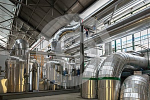 Industrial pipes in a thermal power plant