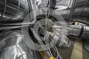 Industrial pipes in a thermal power plant