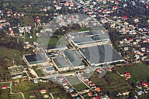 Industrial plant aerial view