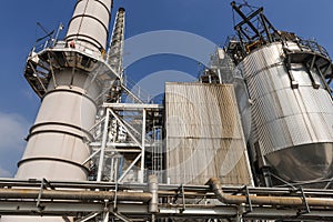 Industrial plant with blue sky in China