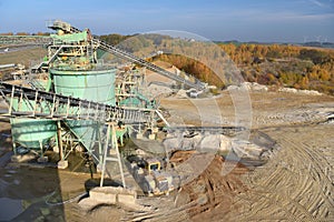 Industrial plant: gravel and sand pit for the extraction of building materials for the construction industry