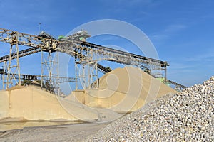 Industrial plant: gravel and sand pit for the extraction of building materials for the construction industry