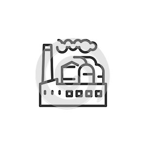 Industrial Plant line icon