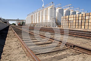 Industrial Plant and Railroad Tracks