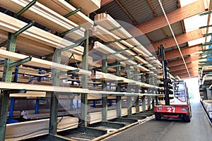 Industrial plant sawmill - storage of wooden boards