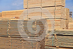 Industrial plant sawmill - storage of wooden boards