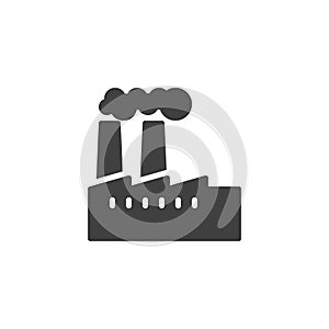 Industrial plant vector icon