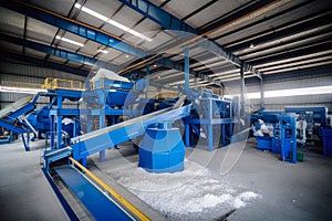 Industrial Plastic Recycling Plant with Sorting and Shredding Machines