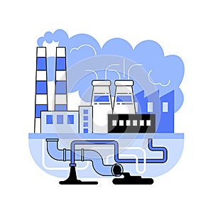 Industrial pollution abstract concept vector illustration.