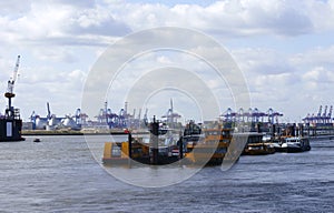 Industrial port of Hamburg