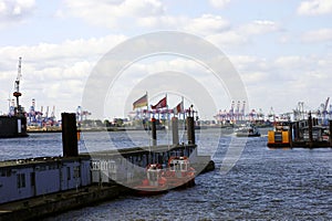 Industrial port of Hamburg