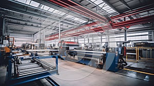 Industrial Precision: A Factory Floor with CNC Automation, Pallet Systems
