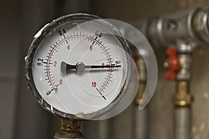 Industrial pressure meter and water pipes
