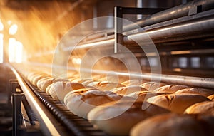 Industrial production manufacture bake pastry bread food fresh bakery factory