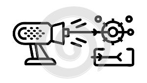 Industrial Production and Mechanical Engineering Process, vector design Generative AI