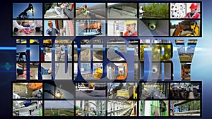 Industrial Production Photo Collage