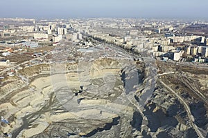 Industrial quarry near the city mining