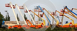 Industrial cherry pickers photo