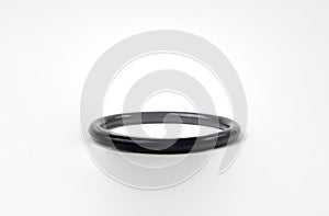 Industrial and repair rubber o-ring, seal o-ring, white background