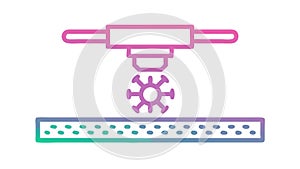 Industrial Robot Arm Automation Technology Icon, vector design Generative AI