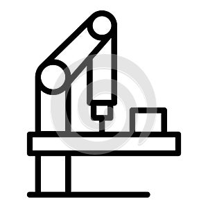 Industrial robot icon outline vector. Industry arm