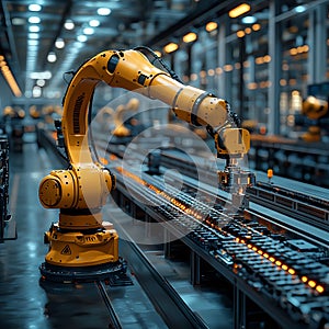 Industrial Robotic Arm Assembly Line photo