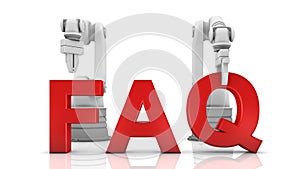 Industrial robotic arms building FAQ word