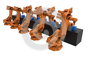 Industrial robots production line