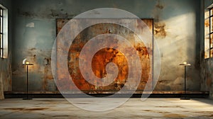 Industrial Rust Wall Art: Realistic Landscape With Soft Edges