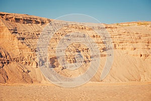 Industrial sand quarry background