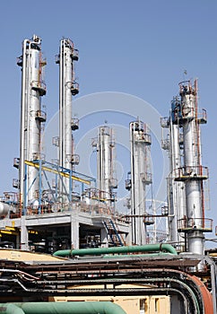 Industrial scene in refinery