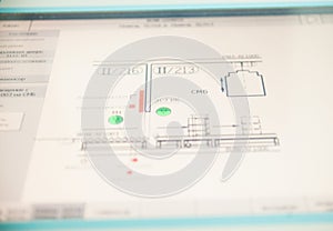 Industrial scheme on the touchscreen