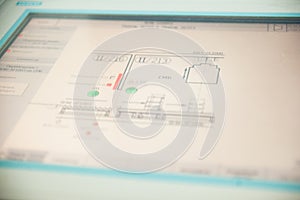 Industrial scheme on the touchscreen