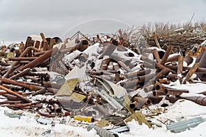 Industrial scrap metal. Waste of human activity.
