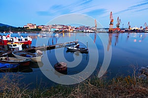 Industrial seaport of Santander photo