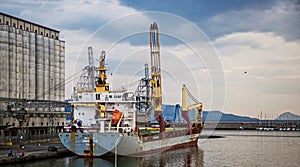 Industrial ship loading in Naples