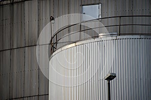 Industrial silos , close up