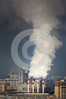 Industrial smoke from chimney